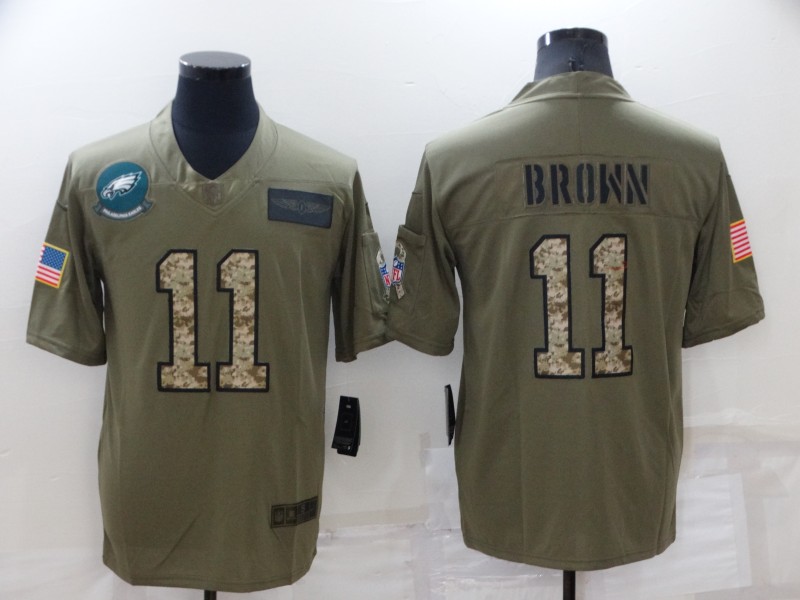 Men's Philadelphia Eagles A.J. Brown #11 Brown Jersey